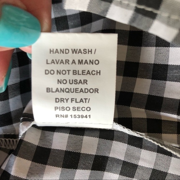 Timing Black and White Gingham Off Shoulder Top Small - Picture 4 of 5